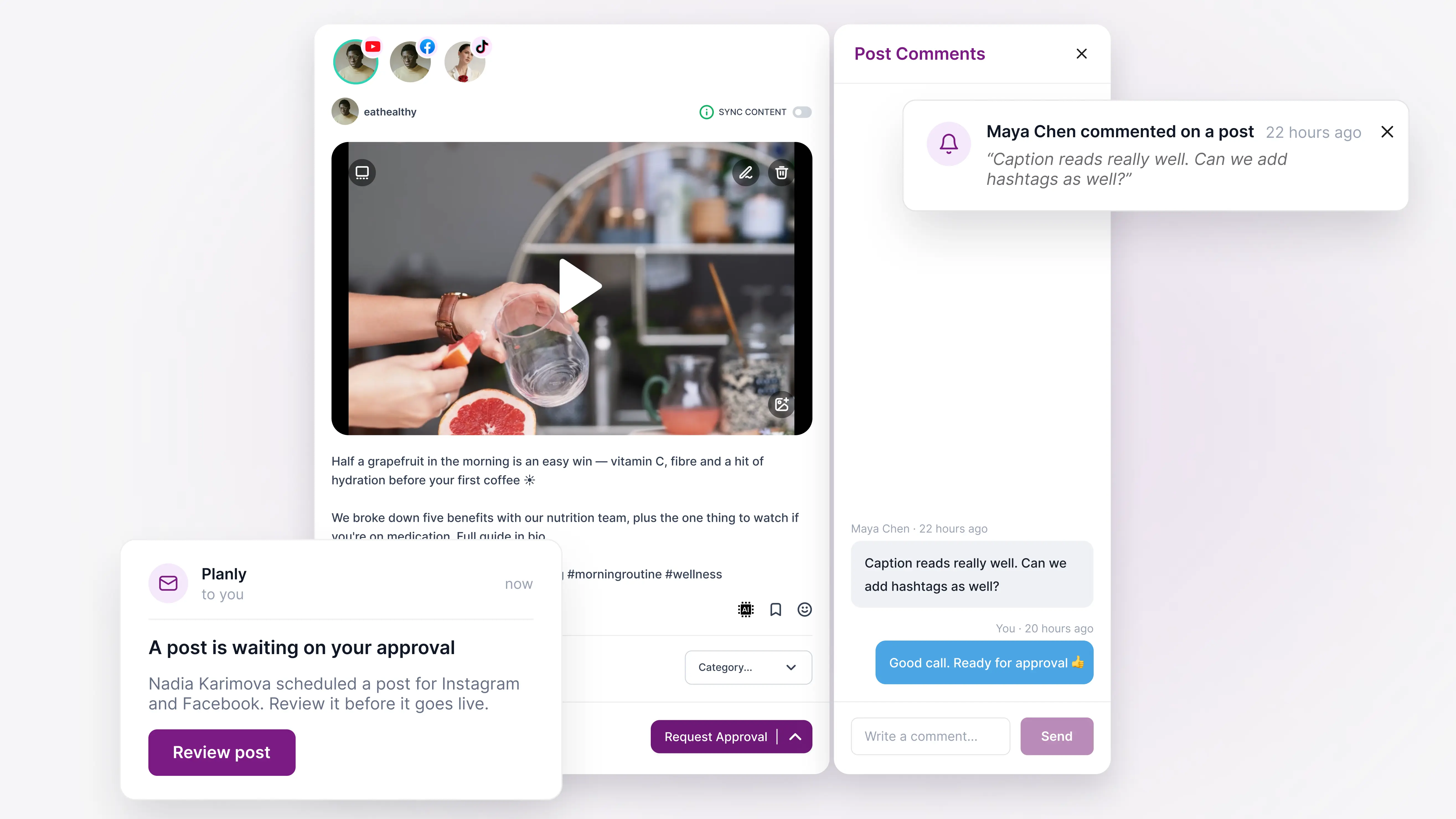 Comment and collaborate on a pending post before it publishes