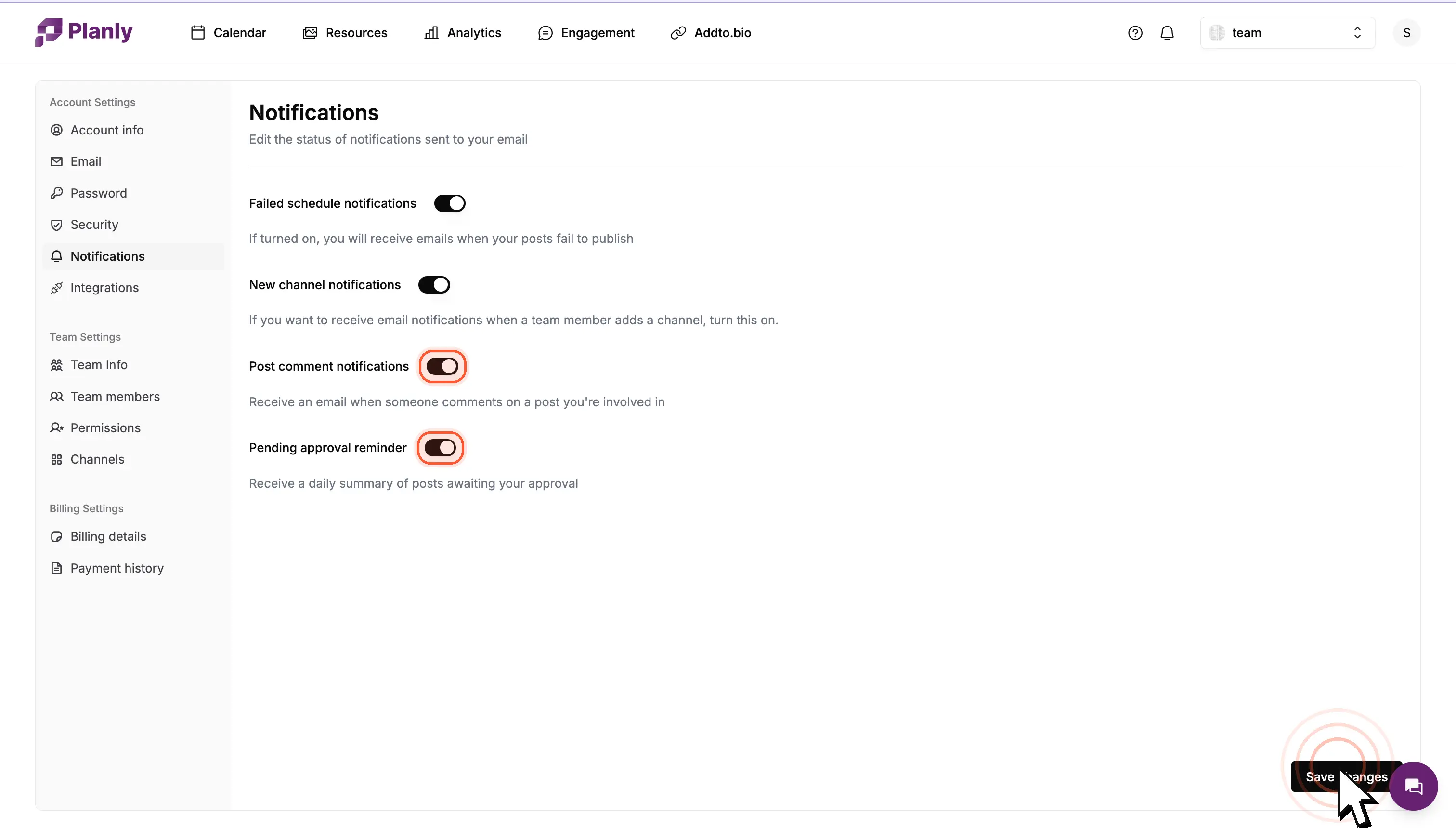 Get notified the moment a post is waiting on your approval