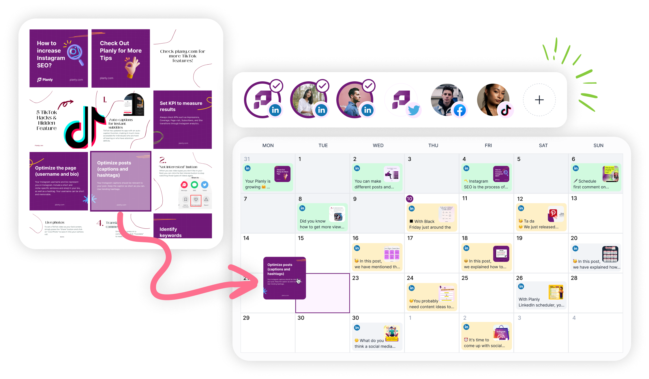 Visual first linkedin scheduler