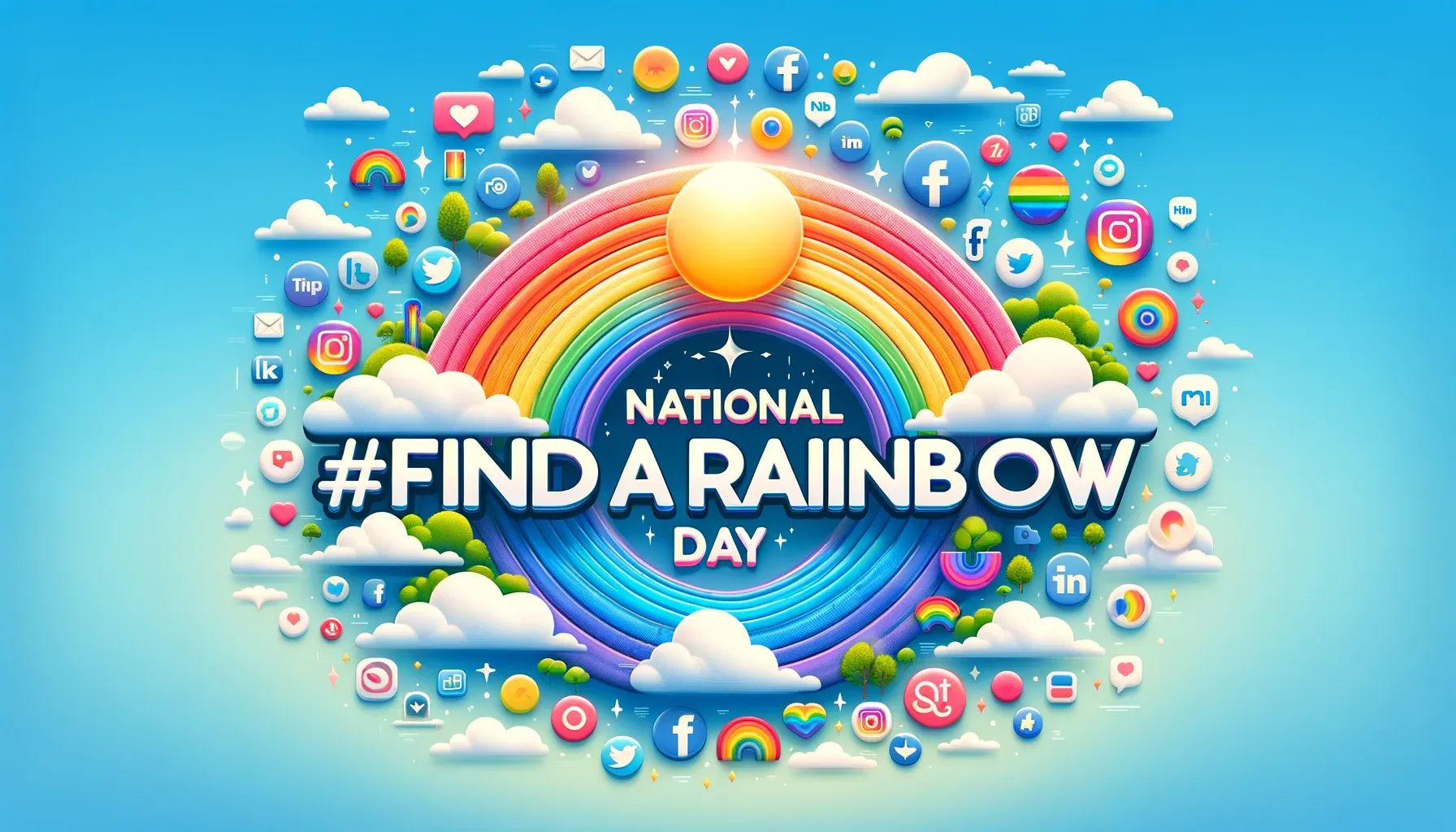Popular Hashtags for National Find a Rainbow Day